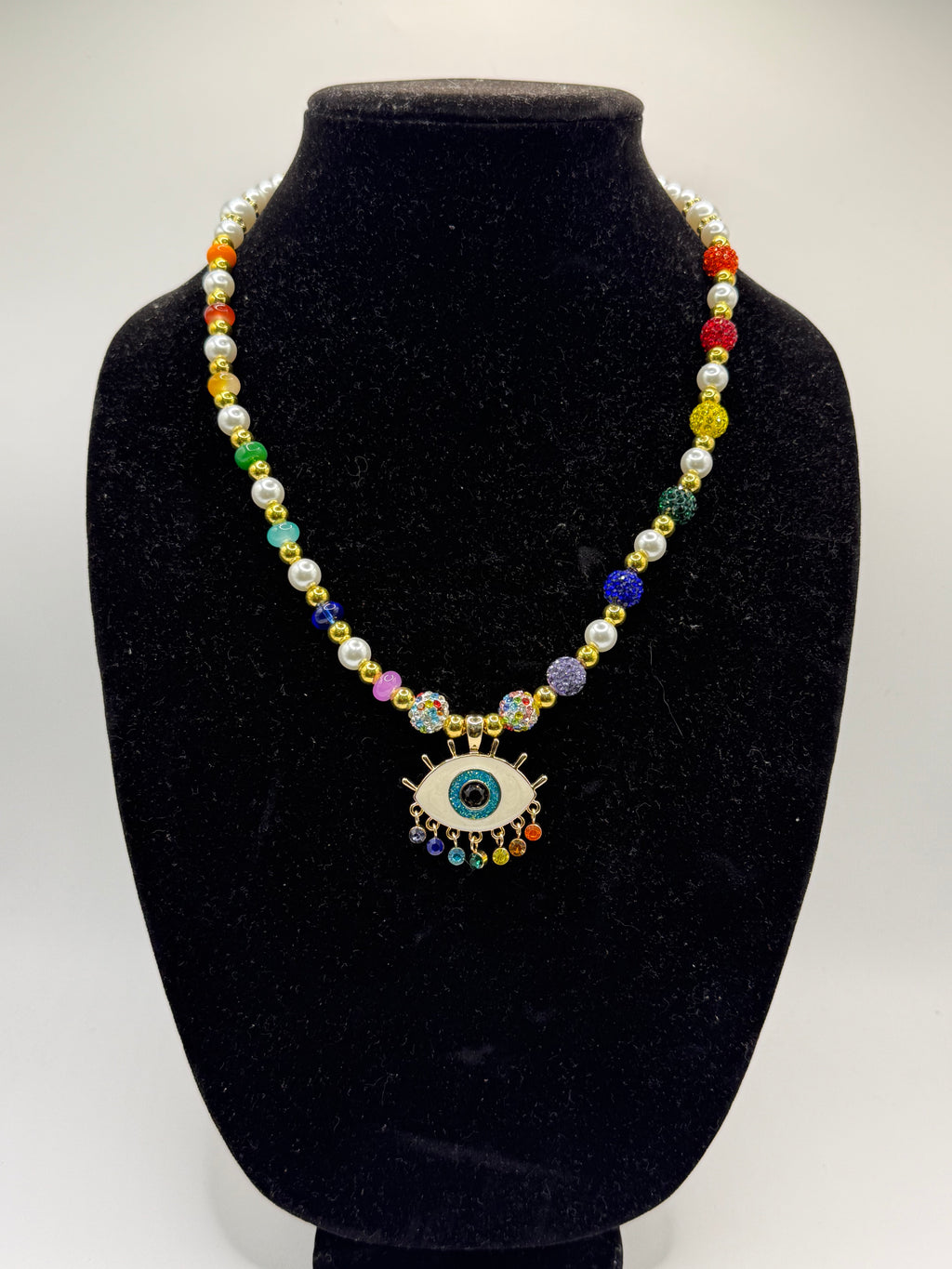 The Colors Of The Eye Beaded Necklace