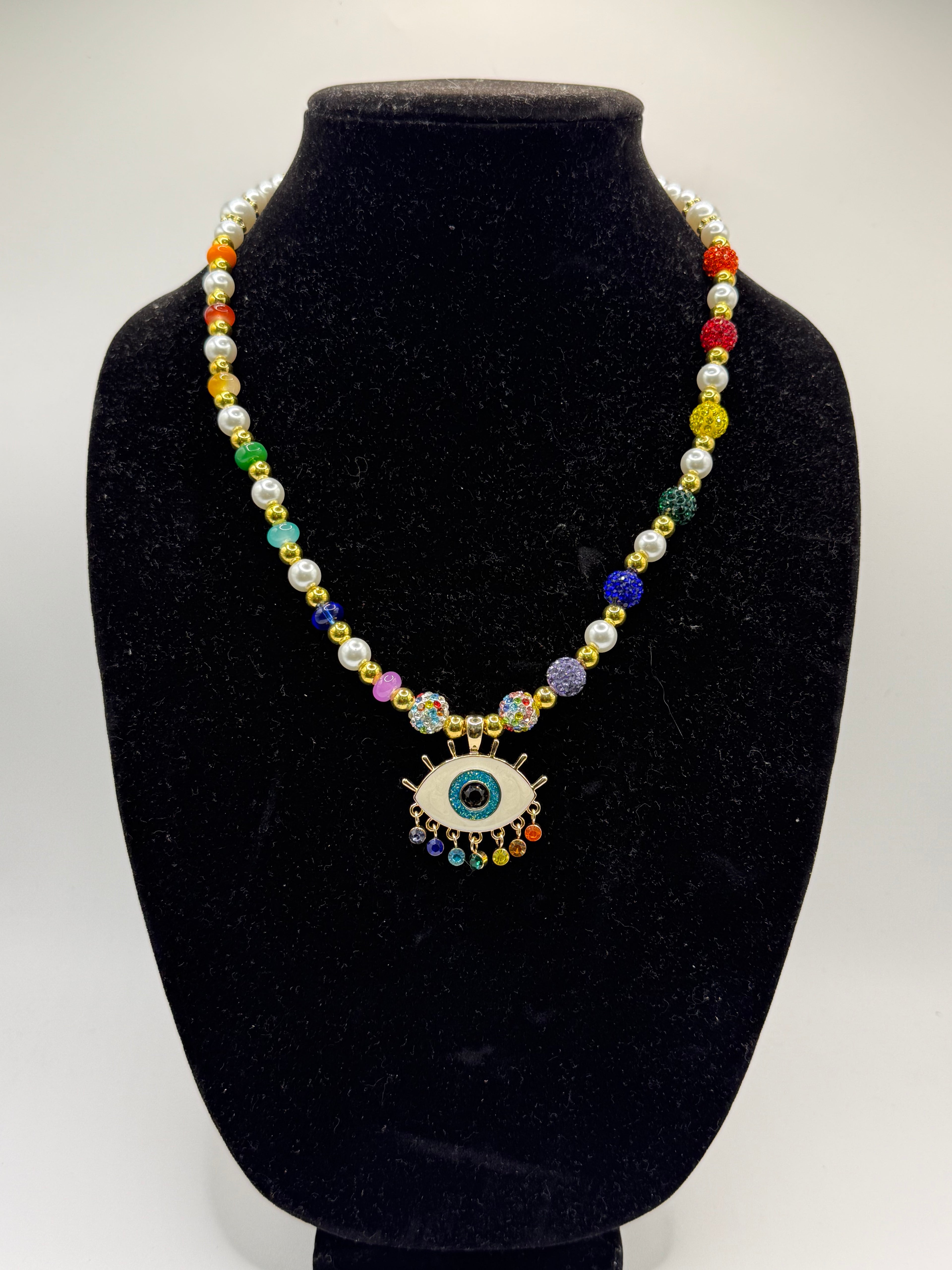 The Colors Of The Eye Beaded Necklace