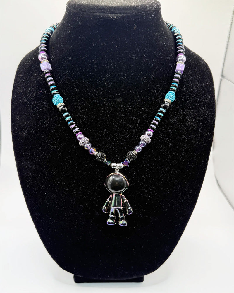 Astro Man Beaded Necklace