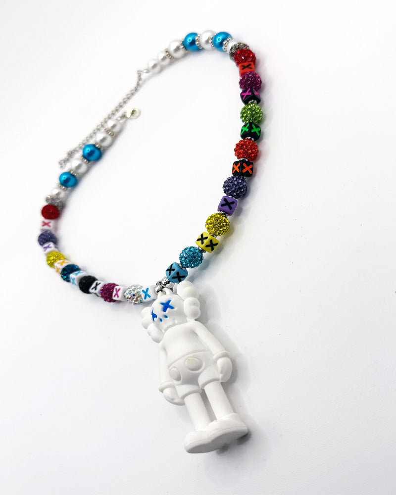 Colorful Kaws Beaded Necklace