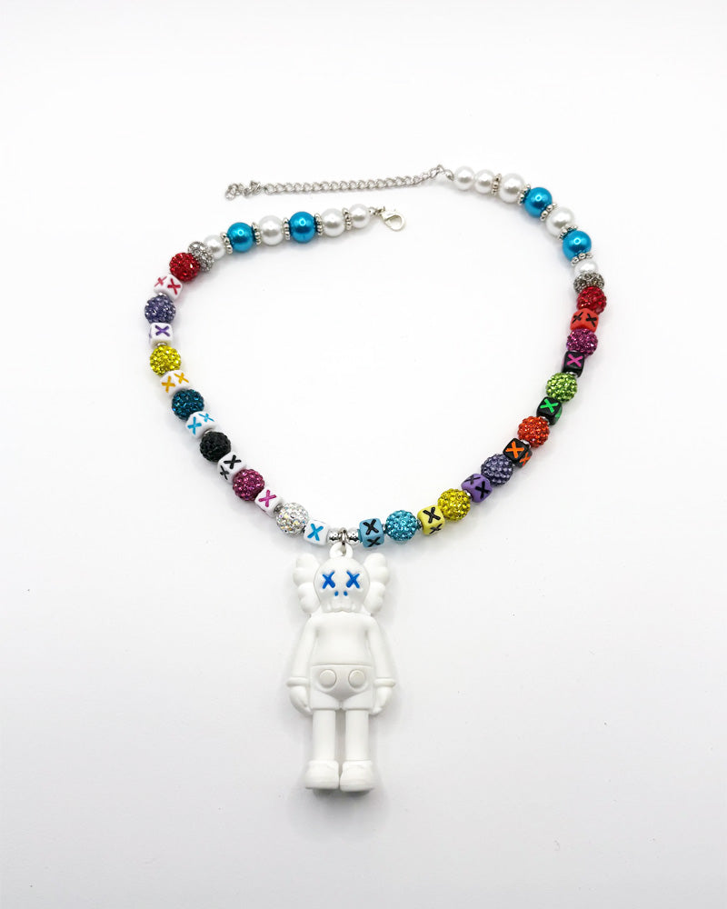 Colorful Kaws Beaded Necklace