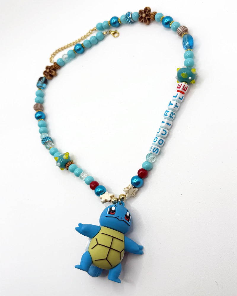 Squirtle Beaded Necklace