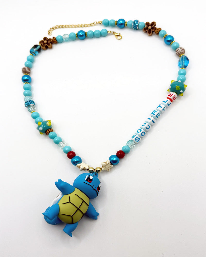 Squirtle Beaded Necklace